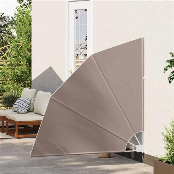 Grote foto vidaxl balkon privacy scherm taupe 140 x 140 cm stof tuin en terras overige tuin en terras
