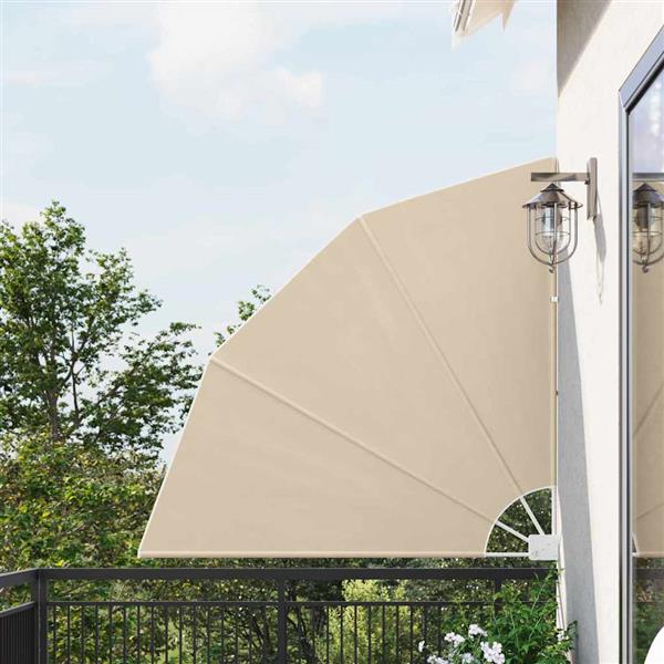 Grote foto vidaxl balkon privacy scherm beige 140 x 140 cm stof tuin en terras overige tuin en terras