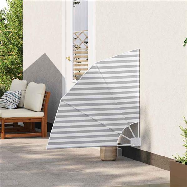 Grote foto vidaxl balkon privacy scherm antraciet en wit 115 x 115 cm stof tuin en terras overige tuin en terras