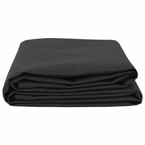 Grote foto vidaxl vervangingsdoek voor zonnescherm zwart 10 x 1.6 m tuin en terras overige tuin en terras