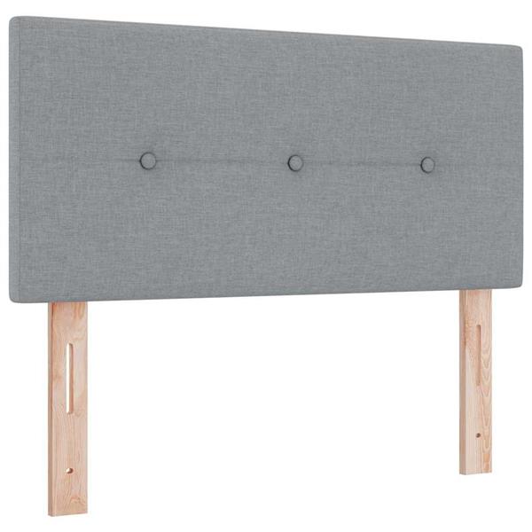 Grote foto vidaxl hoofdbord met hoofdeinde lichtgrijs 100 cm stof antiek en kunst stoelen en banken