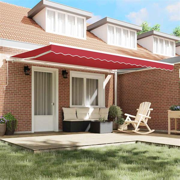 Grote foto vidaxl vervangingsdoek voor zonnescherm rood 450 350 cm canvas tuin en terras overige tuin en terras