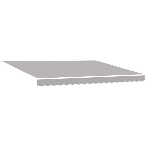 Grote foto vidaxl vervangingsdoek voor zonnescherm lichtgrijs 400 300 cm canvas tuin en terras overige tuin en terras