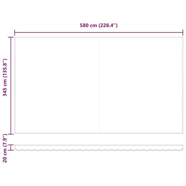 Grote foto vidaxl vervangingsdoek voor zonnescherm wit 600 350 cm canvas tuin en terras overige tuin en terras