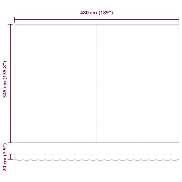 Grote foto vidaxl vervangingsdoek voor zonnescherm wit 500 350 cm canvas tuin en terras overige tuin en terras