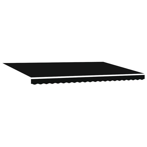 Grote foto vidaxl vervangingsdoek voor zonnescherm zwart 500 300 cm canvas tuin en terras overige tuin en terras