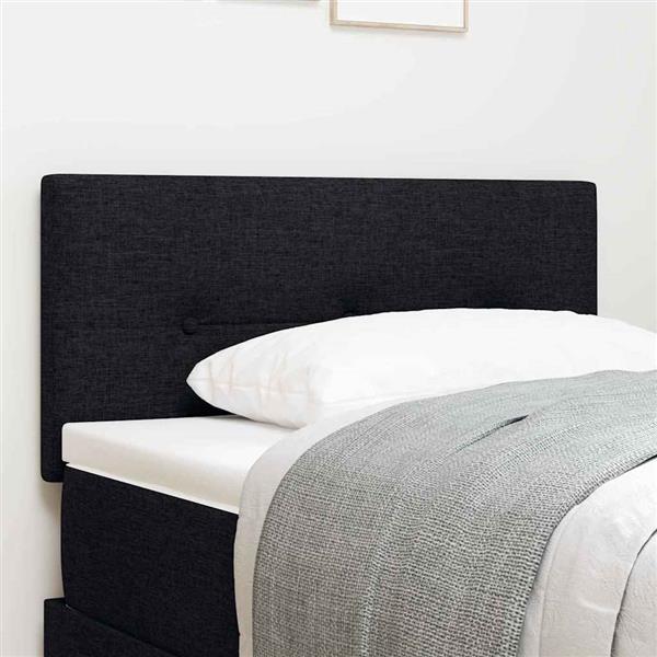 Grote foto vidaxl hoofdbord met hoofdeinde zwart 90 cm stof antiek en kunst stoelen en banken