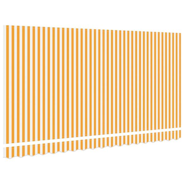 Grote foto vidaxl vervangingsdoek voor zonnescherm geel en wit 400 x 200 cm tuin en terras overige tuin en terras
