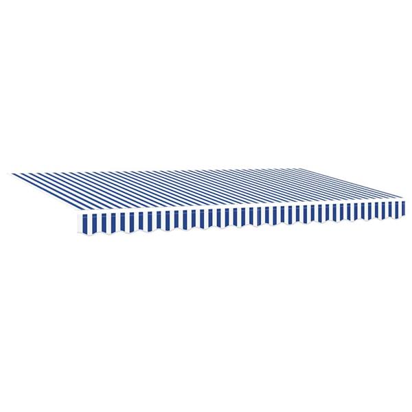 Grote foto vidaxl vervangingsdoek voor zonnescherm blauw en wit 400 x 200 cm tuin en terras overige tuin en terras