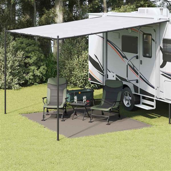 Grote foto vidaxl tenttapijt lichtgrijs 250 x 300 cm polyetheen caravans en kamperen tenten