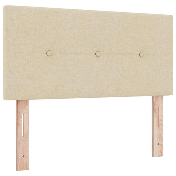Grote foto vidaxl hoofdbord met hoofdeinde cr me 80 cm stof antiek en kunst stoelen en banken