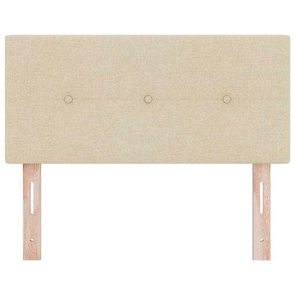 Grote foto vidaxl hoofdbord met hoofdeinde cr me 80 cm stof antiek en kunst stoelen en banken
