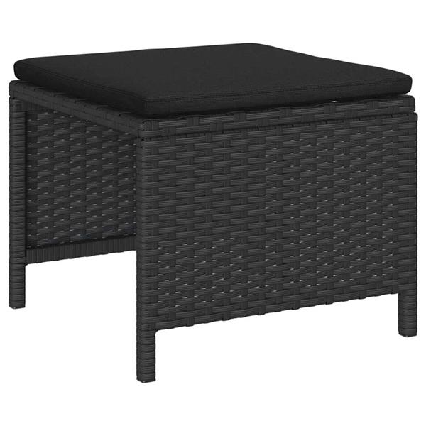 Grote foto vidaxl tuin sofa set 6 pcs zwart poly rattan tuin en terras tuinmeubelen