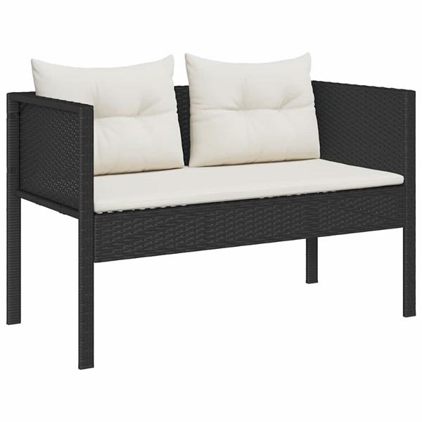 Grote foto vidaxl tuin sofa set 6 pcs zwart cr me poly rattan tuin en terras tuinmeubelen
