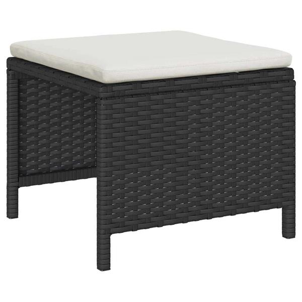 Grote foto vidaxl tuin sofa set 6 pcs zwart cr me poly rattan tuin en terras tuinmeubelen