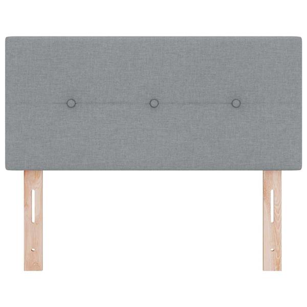 Grote foto vidaxl hoofdbord met hoofdeinde lichtgrijs 80 cm stof antiek en kunst stoelen en banken
