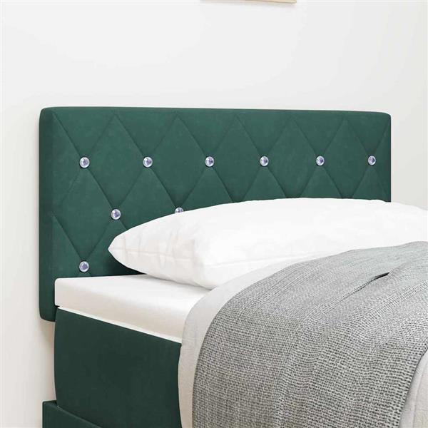 Grote foto vidaxl fluwelen hoofdbord argyle handmatig donkergroen 80 cm fluweel antiek en kunst stoelen en banken