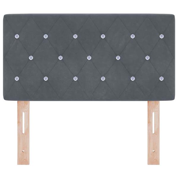 Grote foto vidaxl fluwelen hoofdbord argyle handmatig donkergrijs 80 cm fluweel antiek en kunst stoelen en banken