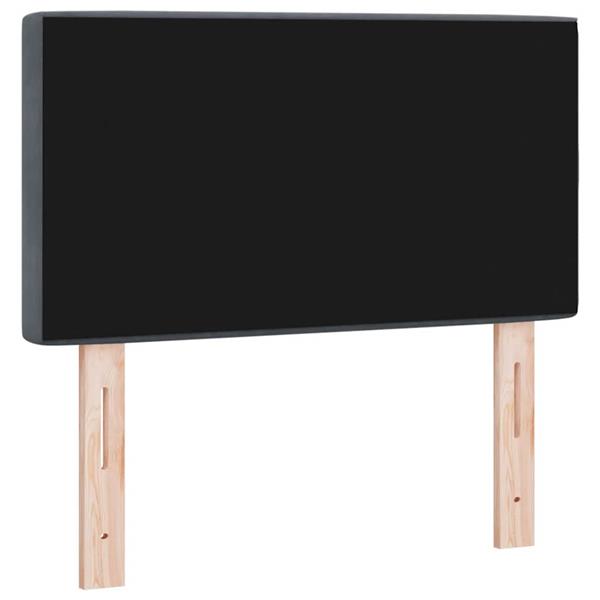 Grote foto vidaxl fluwelen hoofdbord argyle handmatig donkergrijs 80 cm fluweel antiek en kunst stoelen en banken