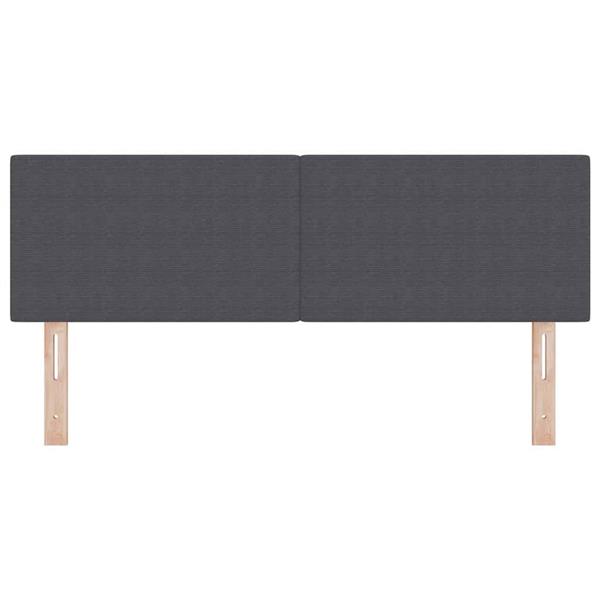 Grote foto vidaxl hoofdbord met hoofdeinde donkergrijs 160 cm ribstof antiek en kunst stoelen en banken