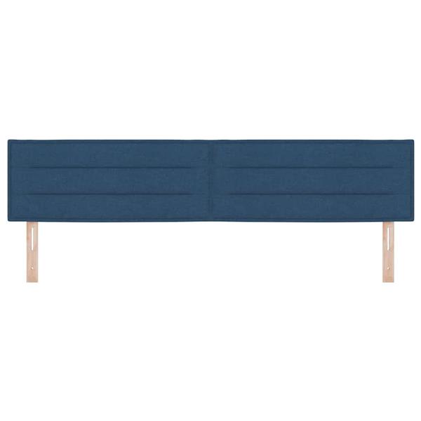 Grote foto vidaxl hoofdbord hoogte verstelbaar met hoofdeinde blauw 200 cm stof antiek en kunst stoelen en banken