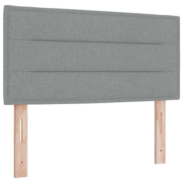 Grote foto vidaxl hoofdbord hoogte verstelbaar handmatig lichtgrijs 90 cm stof antiek en kunst stoelen en banken