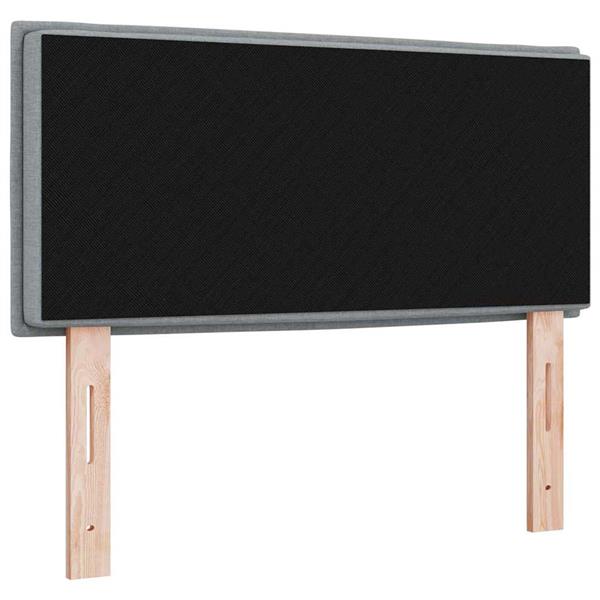 Grote foto vidaxl hoofdbord hoogte verstelbaar handmatig lichtgrijs 90 cm stof antiek en kunst stoelen en banken