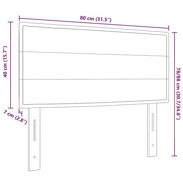 Grote foto vidaxl hoofdbord hoogte verstelbaar handmatig donkerbruin 80 cm stof antiek en kunst stoelen en banken