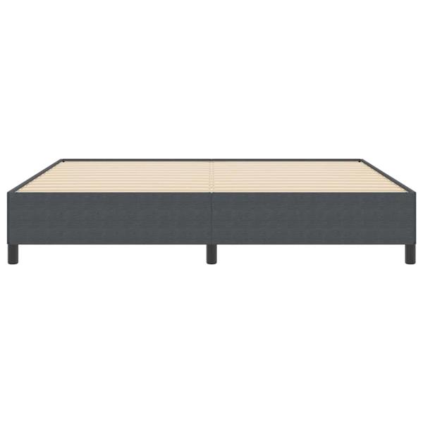 Grote foto vidaxl bedframe donkergrijs 200 x 200 cm katoenen stof antiek en kunst stoelen en banken