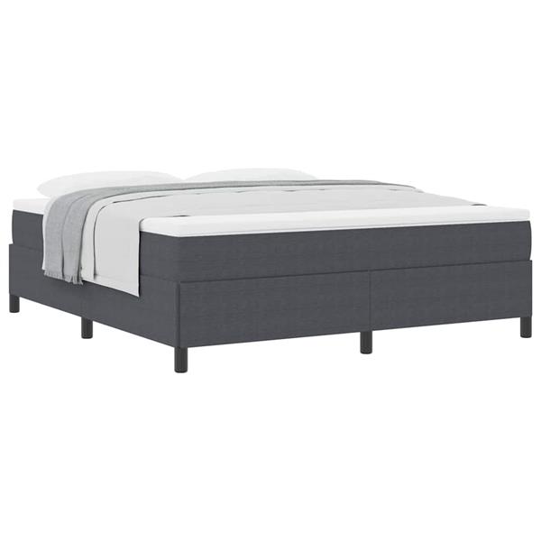 Grote foto vidaxl bedframe donkergrijs 180 x 200 cm katoenen stof antiek en kunst stoelen en banken