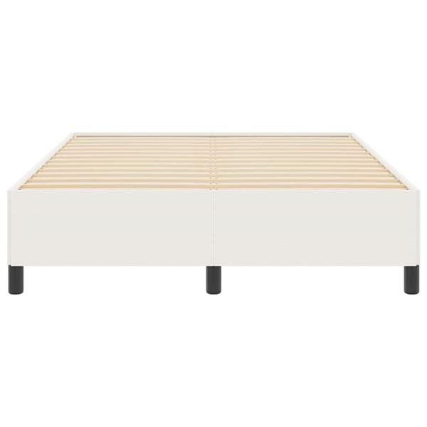 Grote foto vidaxl bedframe cr me 140 x 200 cm katoenen stof antiek en kunst stoelen en banken