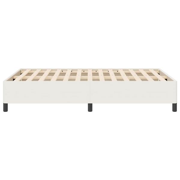 Grote foto vidaxl bedframe cr me 140 x 200 cm katoenen stof antiek en kunst stoelen en banken