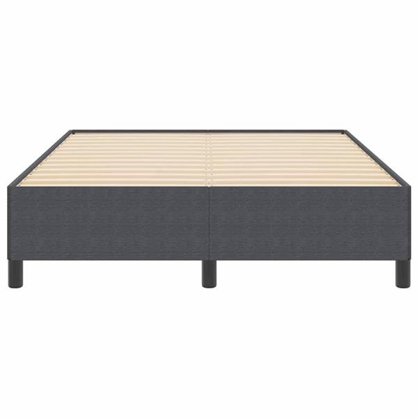 Grote foto vidaxl bedframe donkergrijs 140 x 200 cm katoenen stof antiek en kunst stoelen en banken