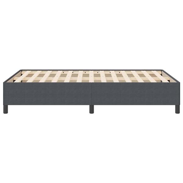 Grote foto vidaxl bedframe donkergrijs 140 x 200 cm katoenen stof antiek en kunst stoelen en banken