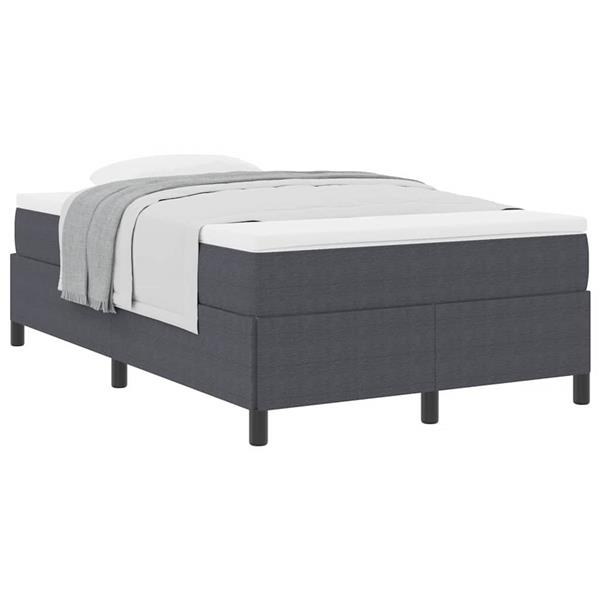 Grote foto vidaxl bedframe donkergrijs 120 x 200 cm katoenen stof antiek en kunst stoelen en banken