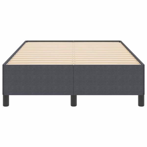 Grote foto vidaxl bedframe donkergrijs 120 x 200 cm katoenen stof antiek en kunst stoelen en banken
