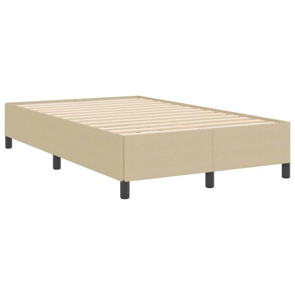 Grote foto vidaxl bedframe grijs groen 120 x 190 cm katoenen stof antiek en kunst stoelen en banken