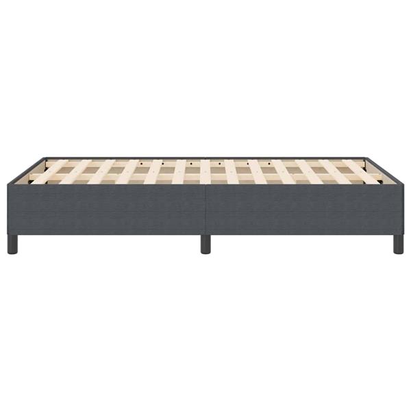 Grote foto vidaxl bedframe donkergrijs 120 x 190 cm katoenen stof antiek en kunst stoelen en banken
