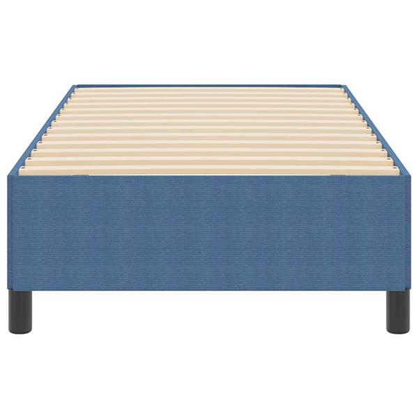 Grote foto vidaxl bedframe blauw 80 x 200 cm katoenen stof antiek en kunst stoelen en banken