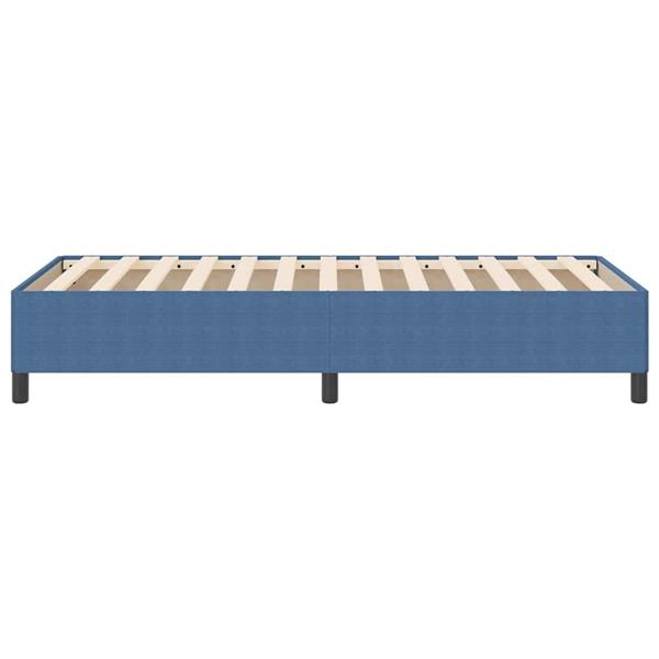 Grote foto vidaxl bedframe blauw 80 x 200 cm katoenen stof antiek en kunst stoelen en banken