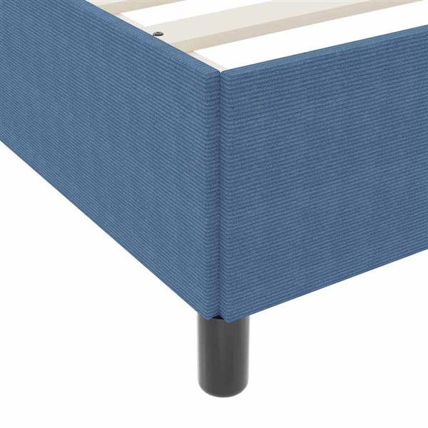 Grote foto vidaxl bedframe blauw 80 x 200 cm katoenen stof antiek en kunst stoelen en banken