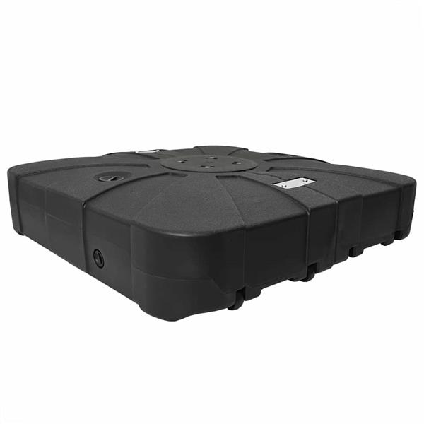 Grote foto vidaxl set van hangende parasolbasis 2 pcs zwart 88 x 88 x 19 cm tuin en terras overige tuin en terras