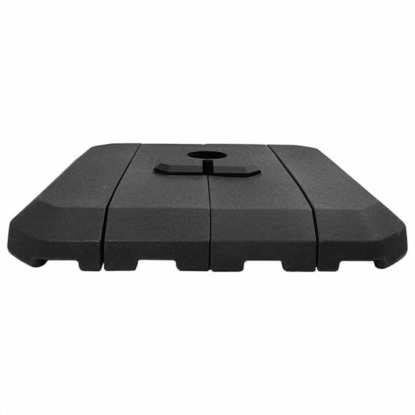 Grote foto vidaxl set van hangende parasolbasis 4 pcs zwart 98 x 98 x 13 cm tuin en terras overige tuin en terras