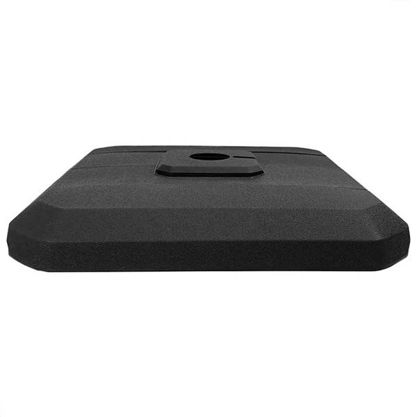 Grote foto vidaxl set van hangende parasolbasis 4 pcs zwart 98 x 98 x 13 cm tuin en terras overige tuin en terras