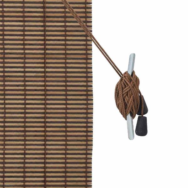 Grote foto vidaxl rolgordijn met gordijnen bruin 120 x 160 cm bamboe huis en inrichting gordijnen en lamellen