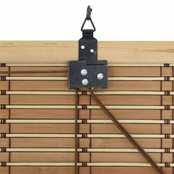 Grote foto vidaxl rolgordijn met gordijnen natuur 80 x 220 cm bamboe huis en inrichting gordijnen en lamellen