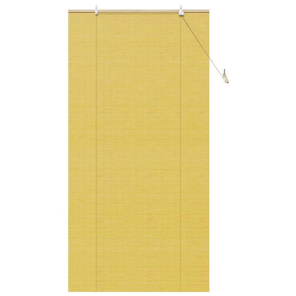 Grote foto vidaxl rolgordijn met gordijnen geel 110 x 220 cm bamboe huis en inrichting gordijnen en lamellen