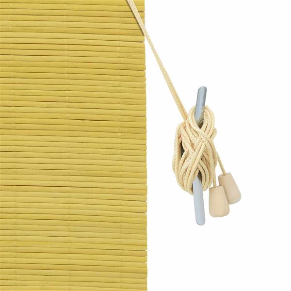 Grote foto vidaxl rolgordijn met gordijnen geel 110 x 220 cm bamboe huis en inrichting gordijnen en lamellen