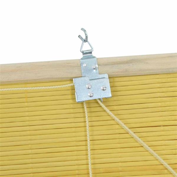 Grote foto vidaxl rolgordijn met gordijnen geel 110 x 220 cm bamboe huis en inrichting gordijnen en lamellen