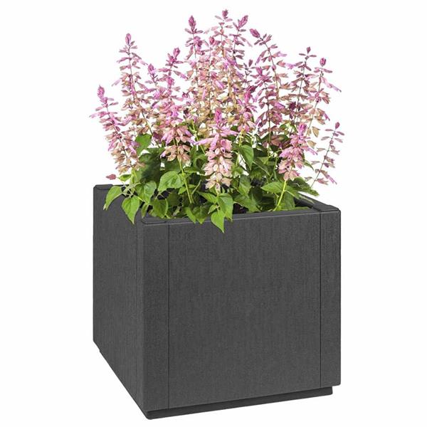 Grote foto vidaxl tuin bloempot antraciet 36 x 36 x 35 cm polypropyleen tuin en terras overige tuin en terras